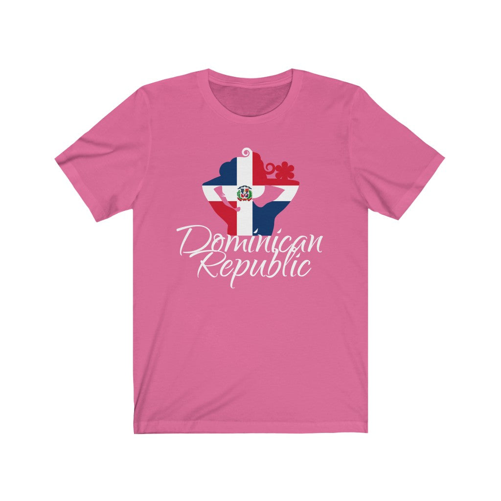 Dominican Republic Lady Flag Premium Tee 4 - Unisex