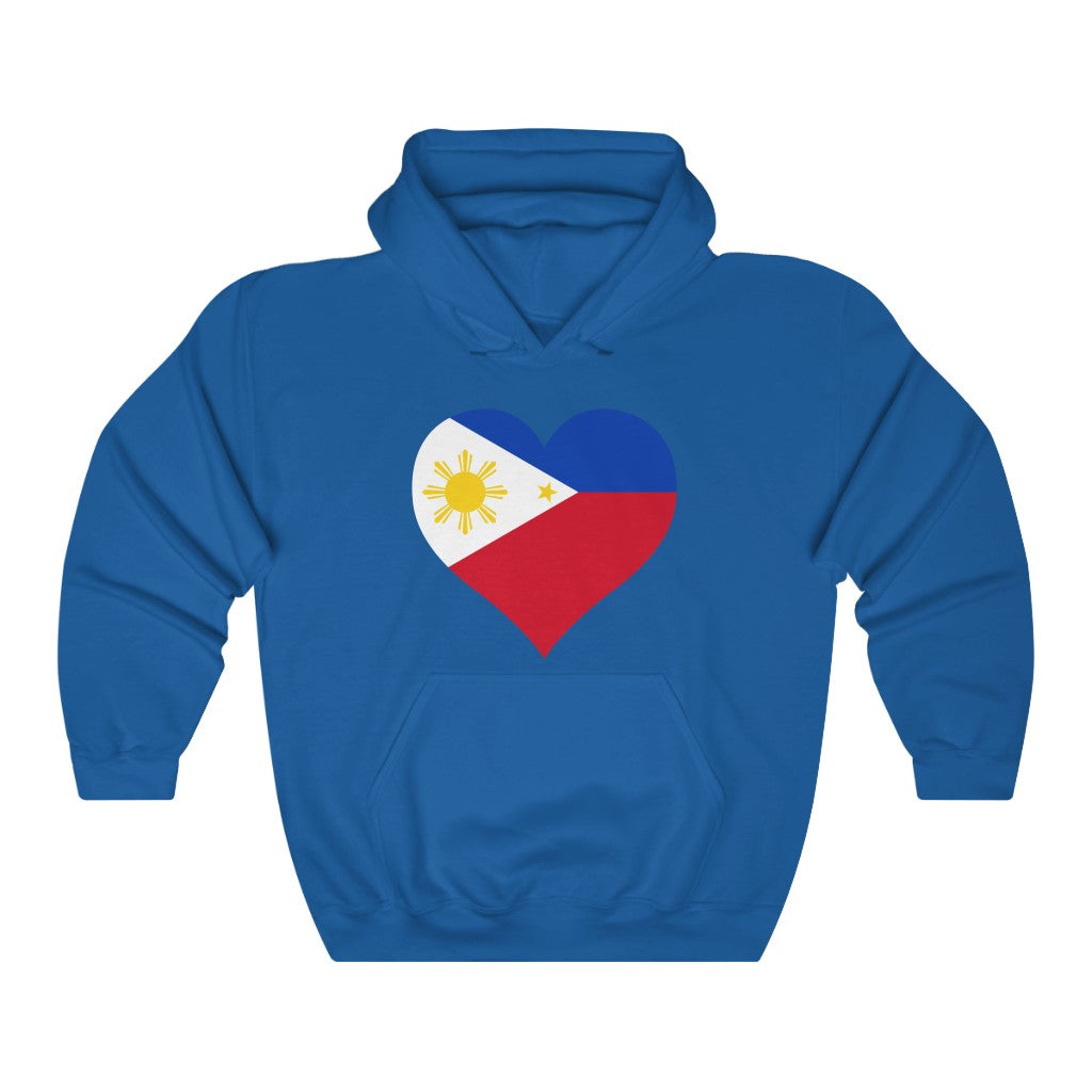Philippines Heart Flag Hoodie Sweatshirt - Unisex