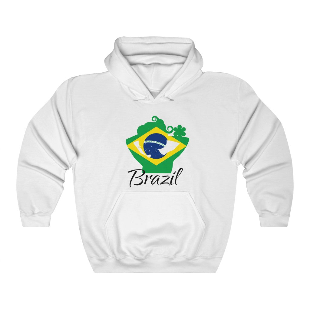 Brazil Lady Flag Hoodie Sweatshirt 1 - Unisex