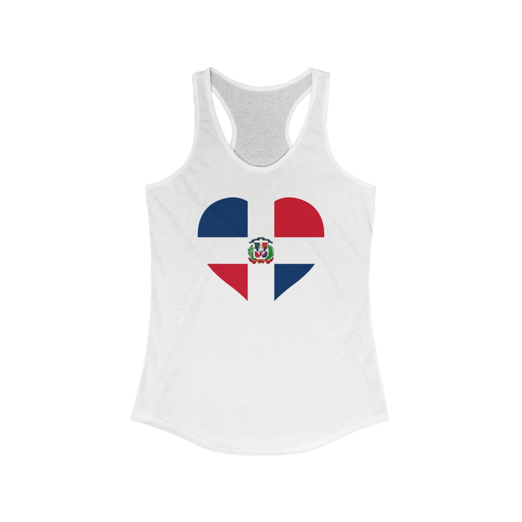 Dominican Republic Heart Flag Tank - Women
