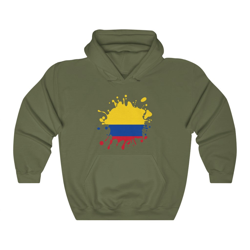 Colombia Splat Flag Hoodie Sweatshirt - Unisex