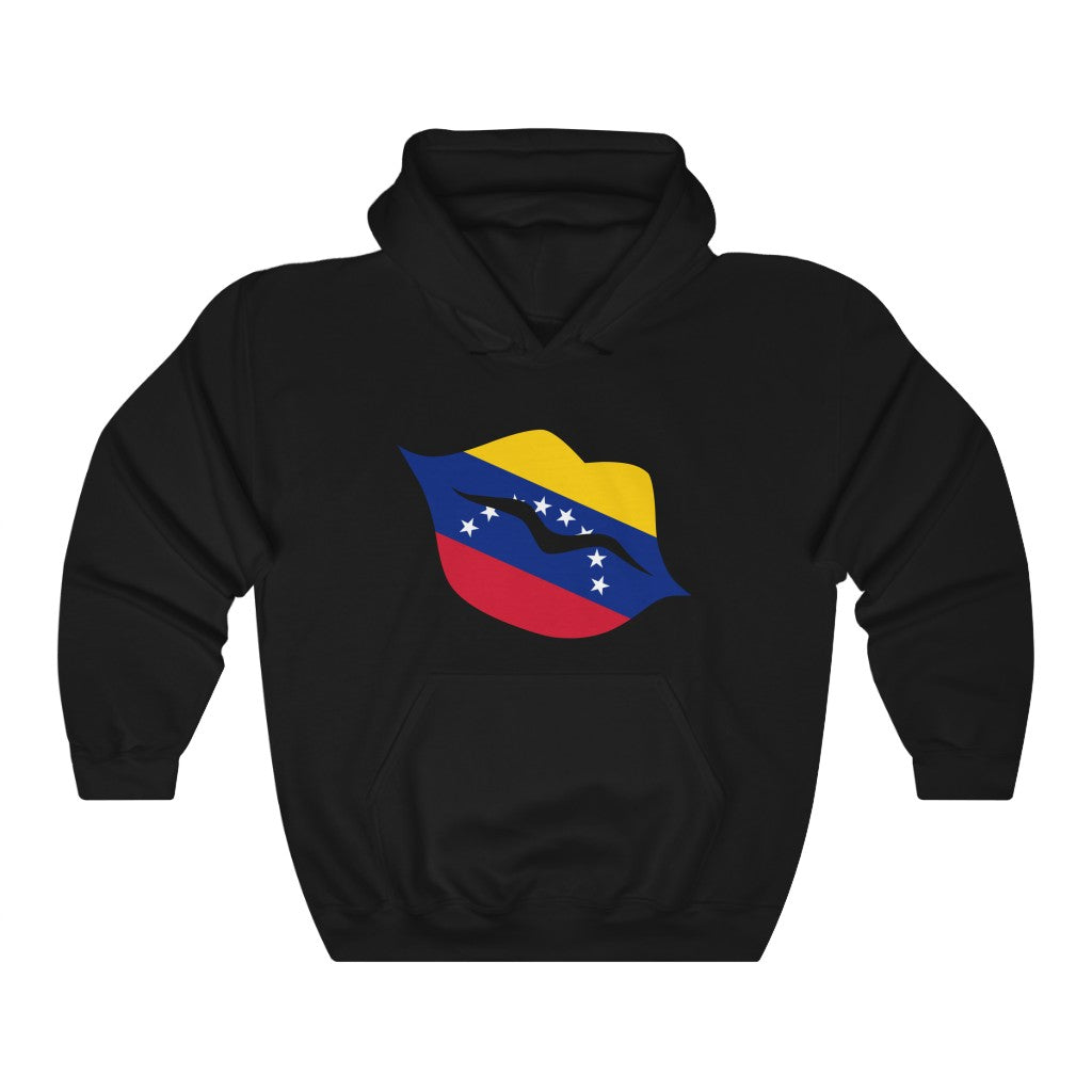 Venezuela Lips Flag Hoodie Sweatshirt - Unisex