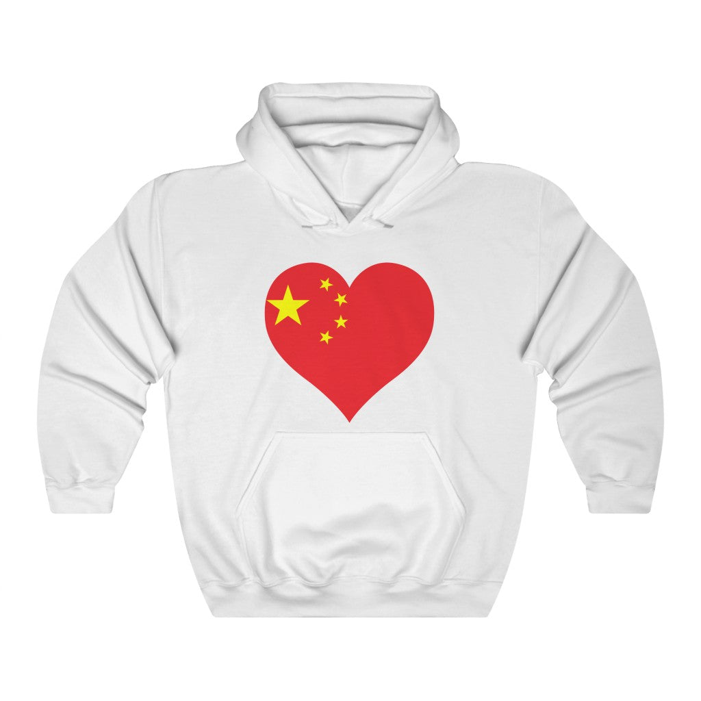 China Heart Flag Hoodie Sweatshirt - Unisex