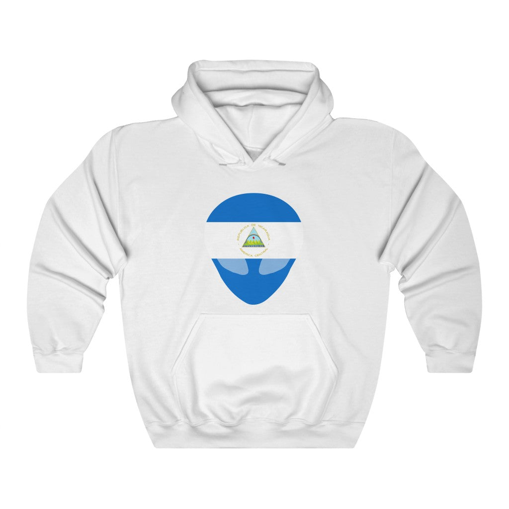 Nicaragua Alien Flag Hoodie Sweatshirt - Unisex