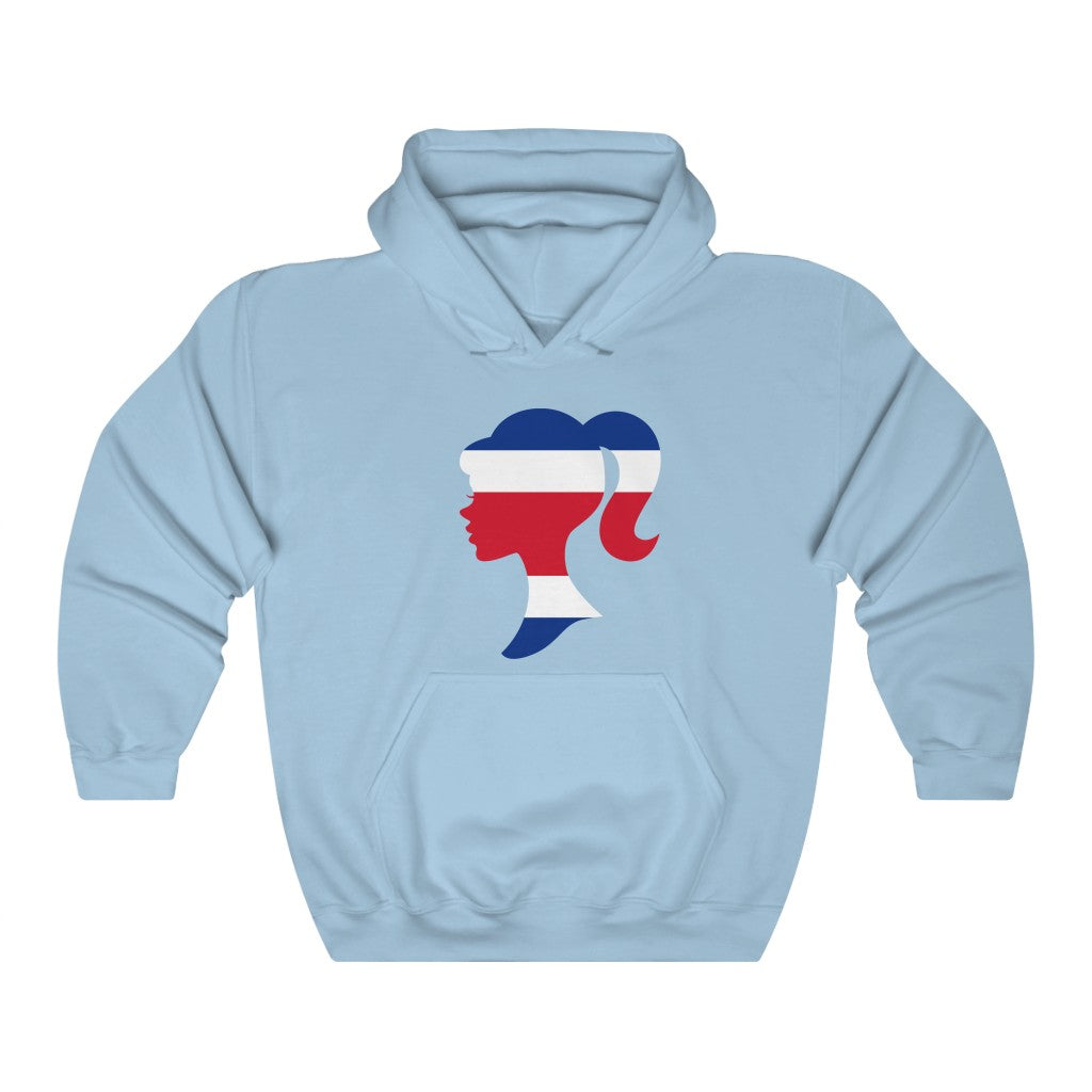 Costa Rica Girl Flag Hoodie Sweatshirt - Unisex