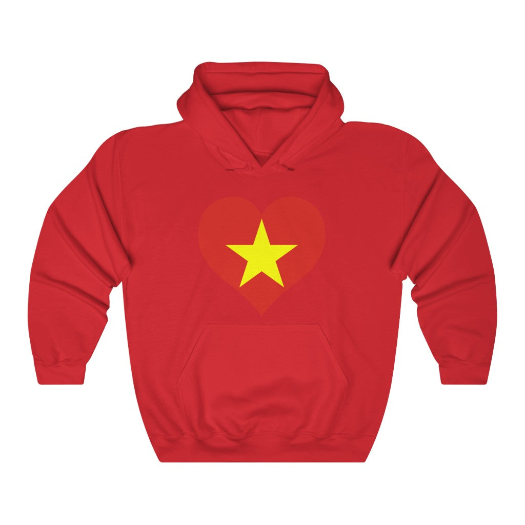 Vietnam Heart Flag Hoodie Sweatshirt - Unisex