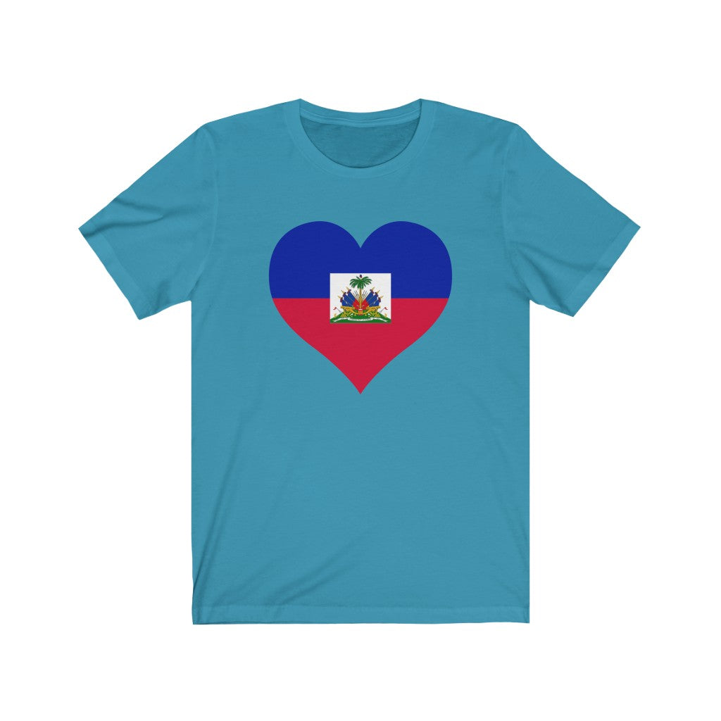 Haiti Heart Flag Premium Tee - Unisex