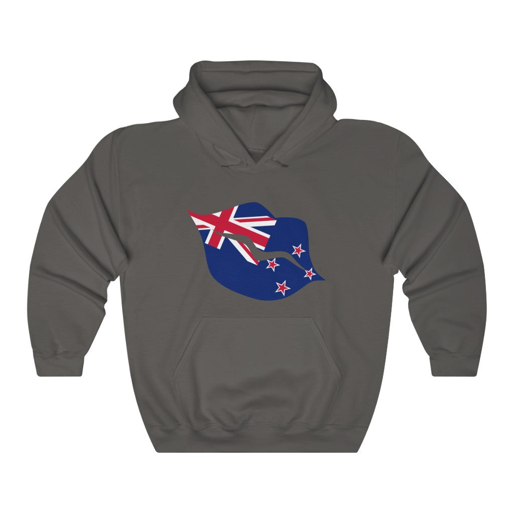 New Zealand Lips Flag Hoodie Sweatshirt - Unisex