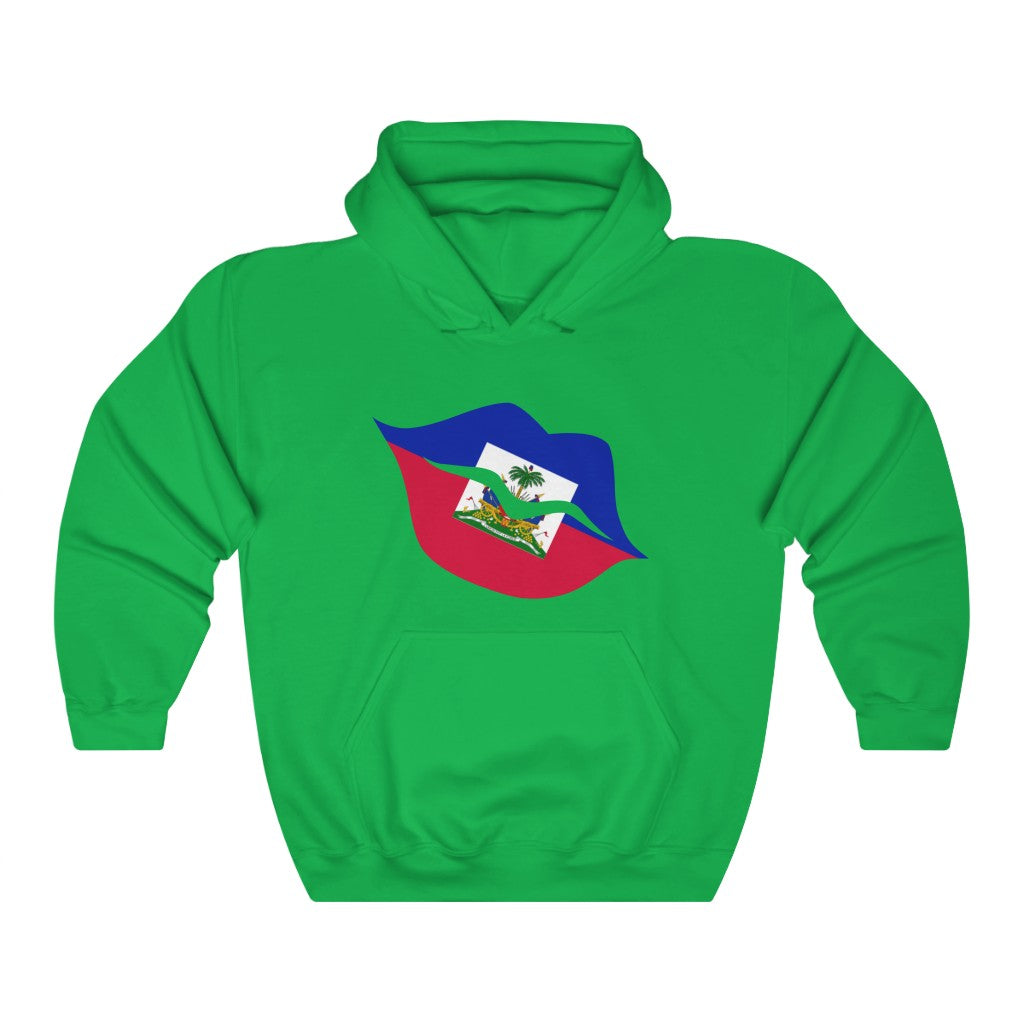 Haiti Lips Flag Hoodie Sweatshirt - Unisex