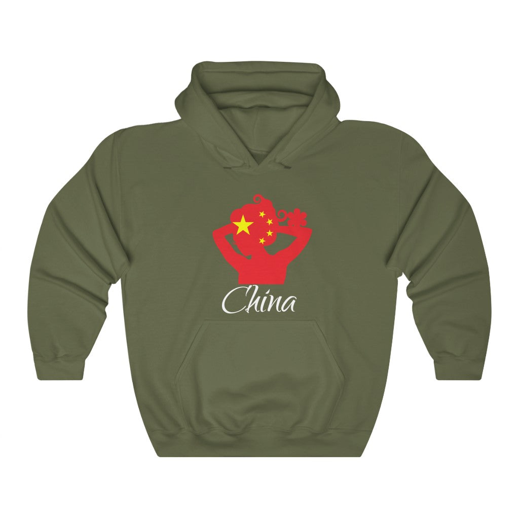 China Lady Flag Hoodie Sweatshirt 2 - Unisex