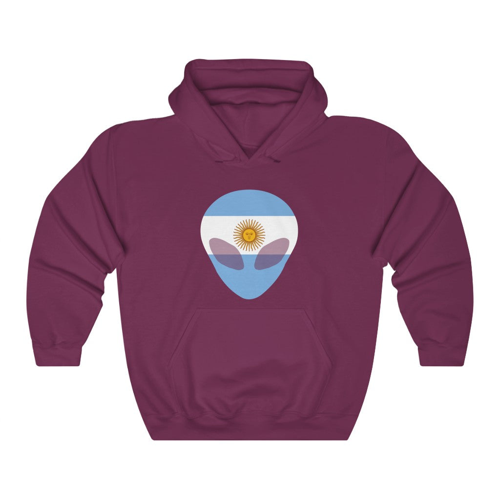 Argentina Alien Flag Hoodie Sweatshirt - Unisex