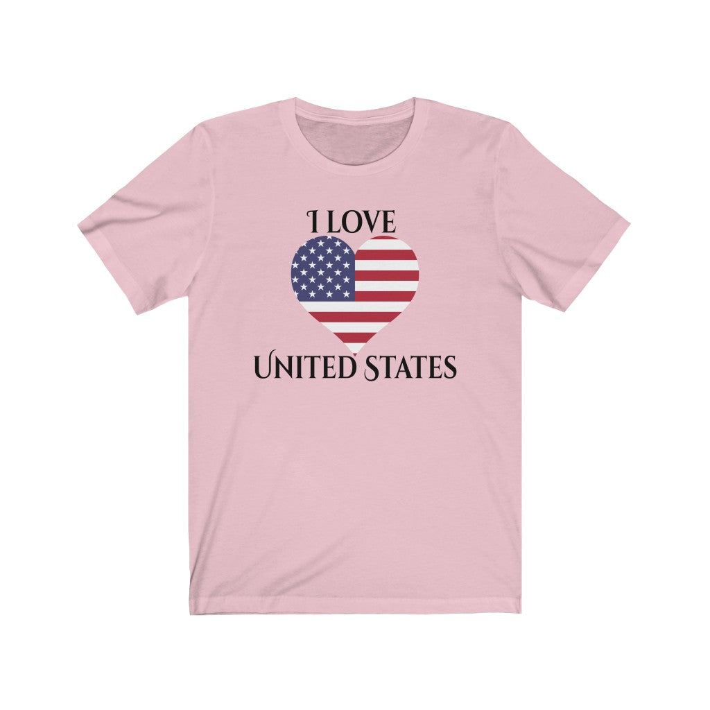 United States of America Heart Flag Premium Tee 1 - Unisex
