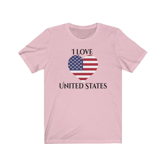 United States of America Heart Flag Premium Tee 1 - Unisex