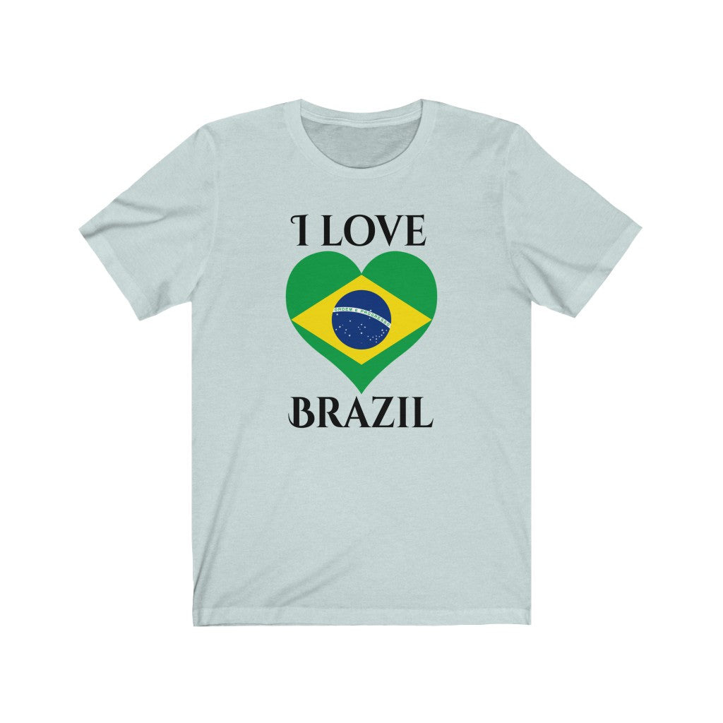 Brazil Heart Flag Premium Tee 1 - Unisex