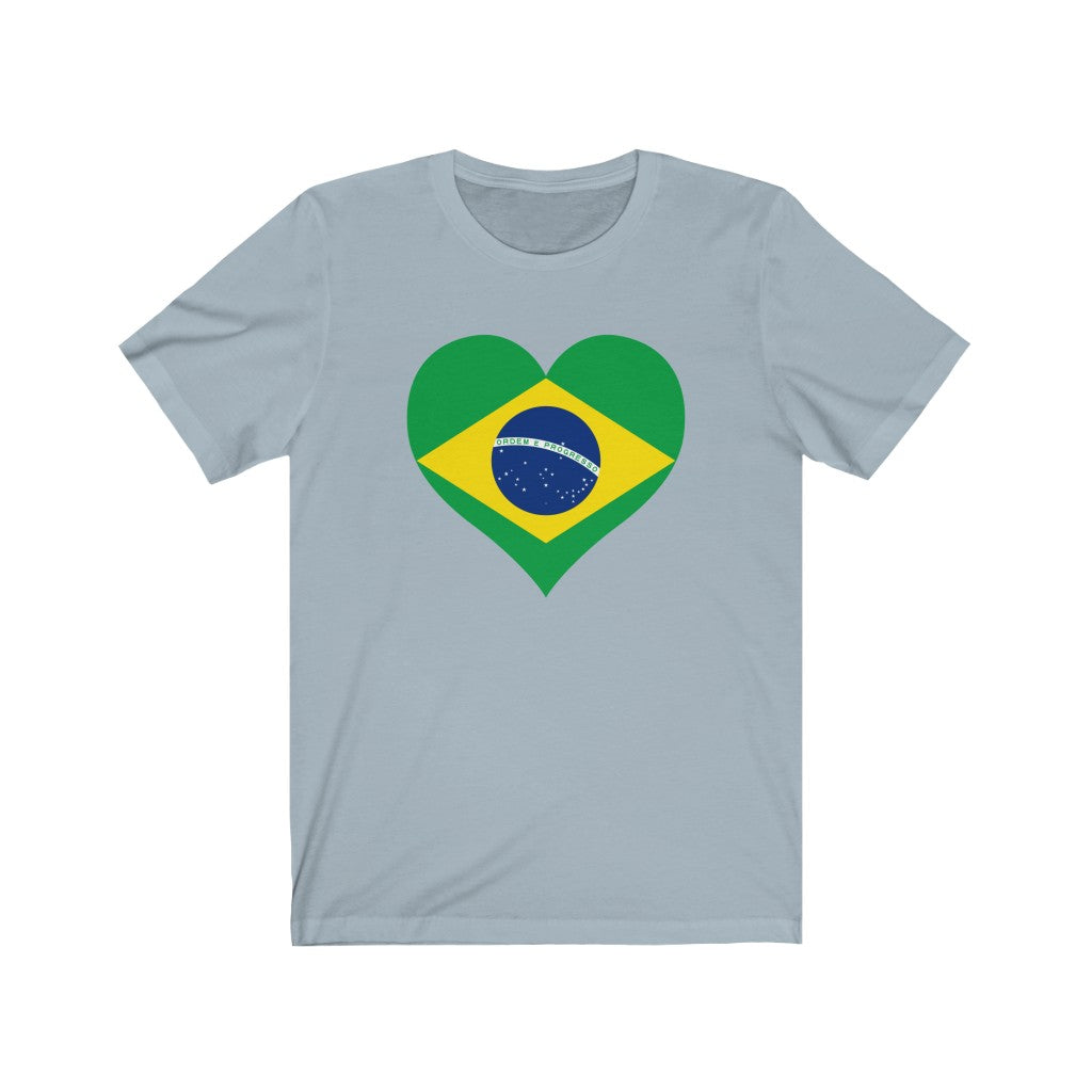 Brazil Heart Flag Premium Tee - Unisex