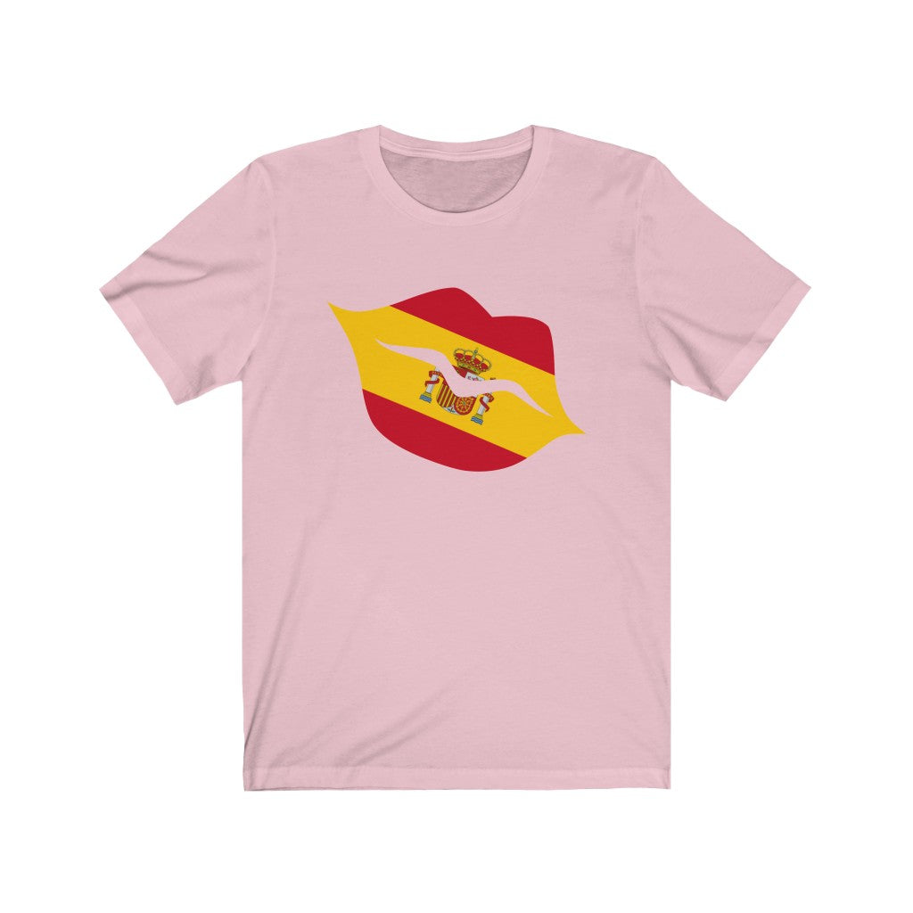Spain Lips Flag Premium Tee - Unisex