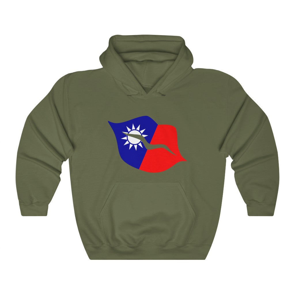Republic of China - Taiwan Lips Flag Hoodie Sweatshirt - Unisex