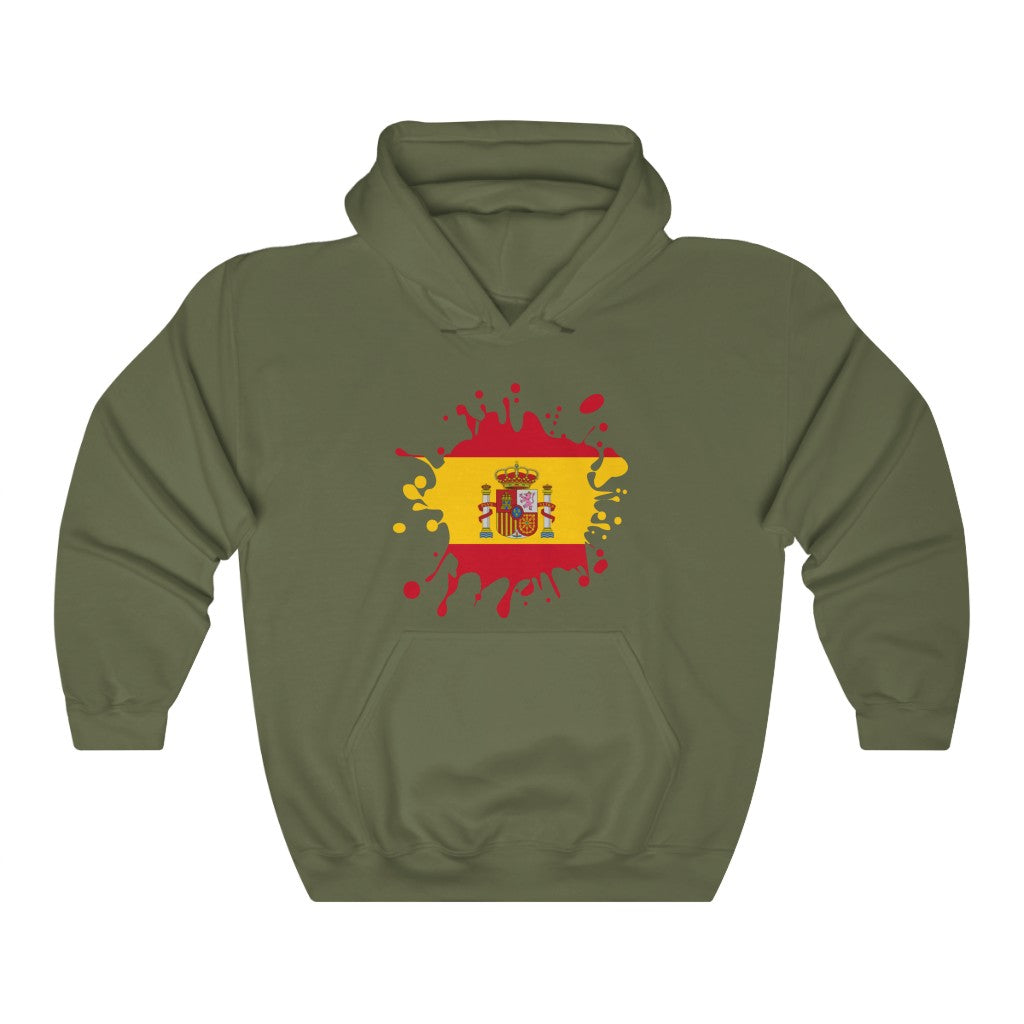 Spain Splat Flag Hoodie Sweatshirt - Unisex