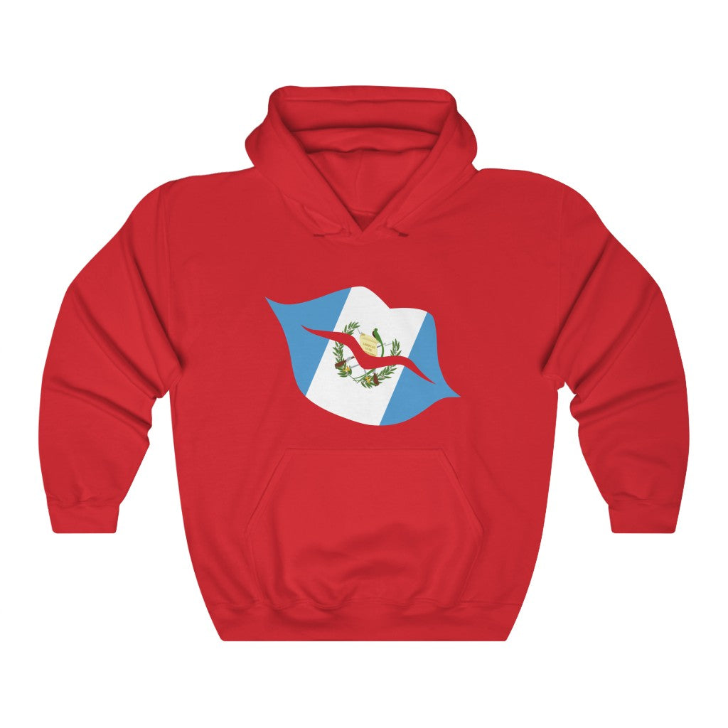 Guatemala Lips Flag Hoodie Sweatshirt - Unisex