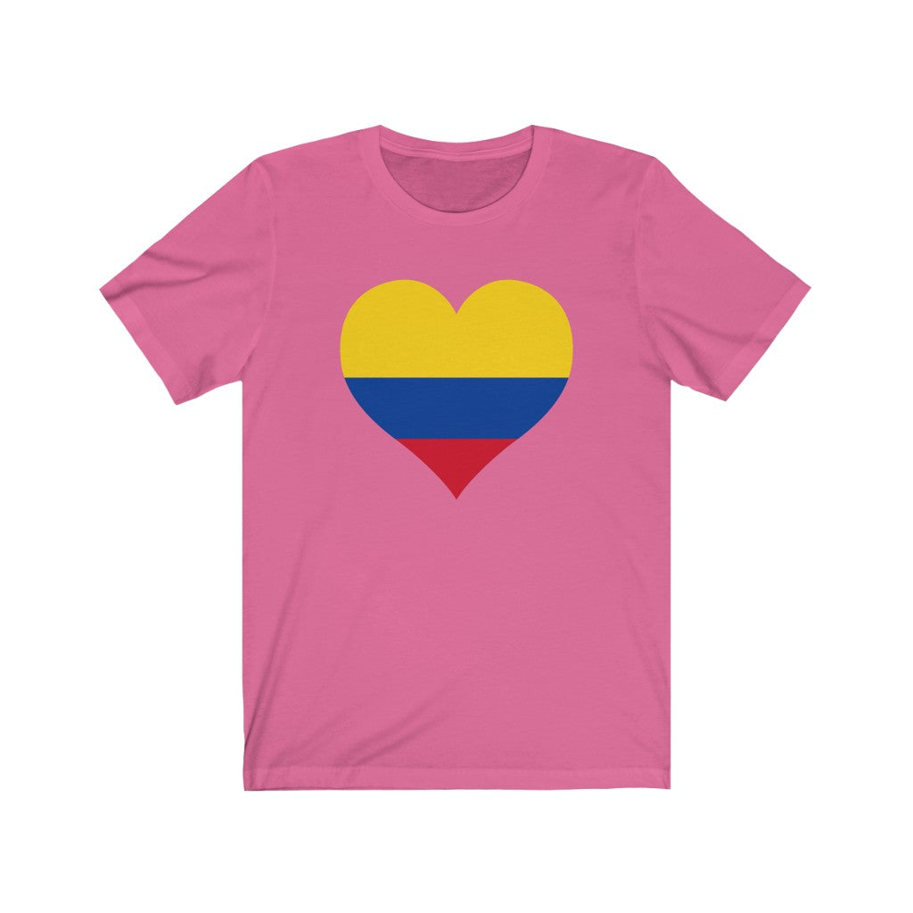 Colombia Heart Flag Premium Tee - Unisex