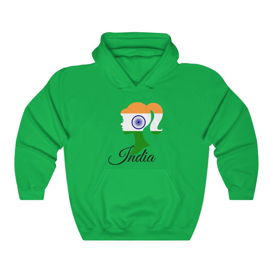 India Girl Flag Hoodie Sweatshirt 1 - Unisex