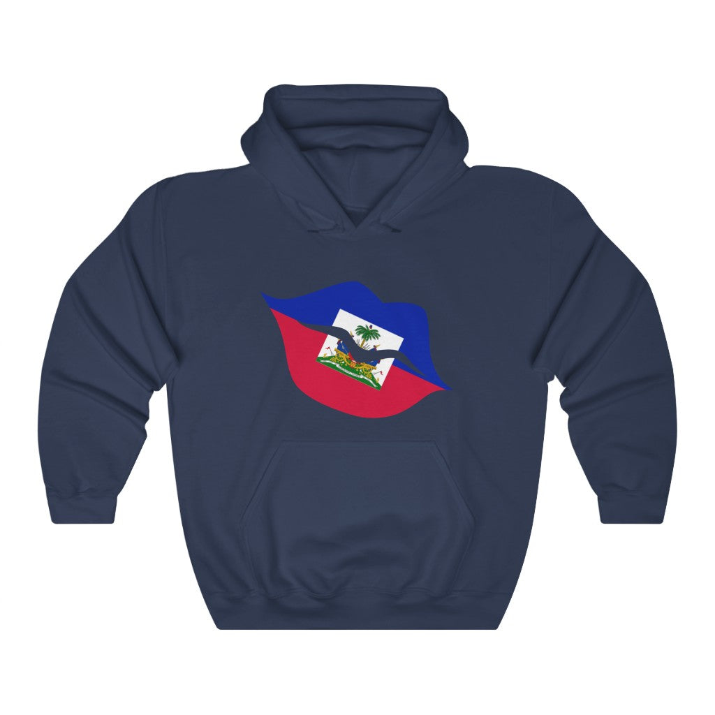 Haiti Lips Flag Hoodie Sweatshirt - Unisex