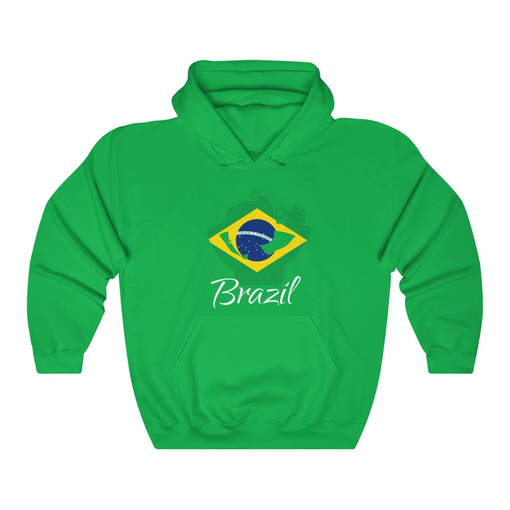 Brazil Lady Flag Hoodie Sweatshirt 2 - Unisex