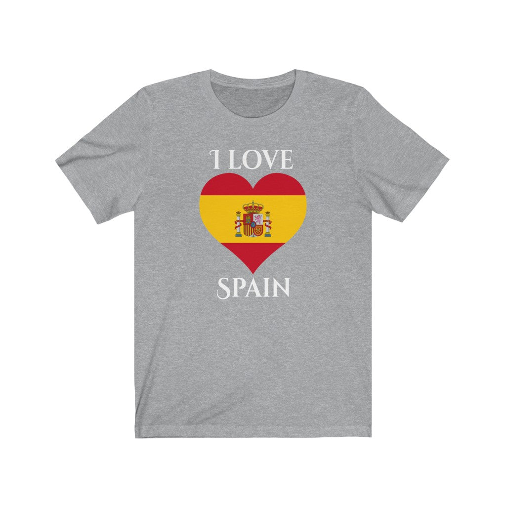 Spain Heart Flag Premium Tee 2 - Unisex