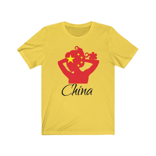 China Lady Flag Premium Tee 1 - Unisex