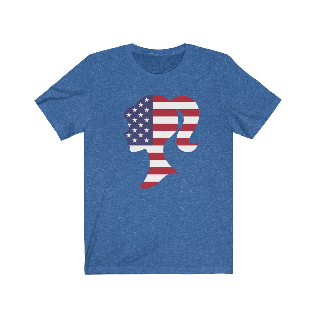 United States of America Girl Flag Premium Tee - Unisex