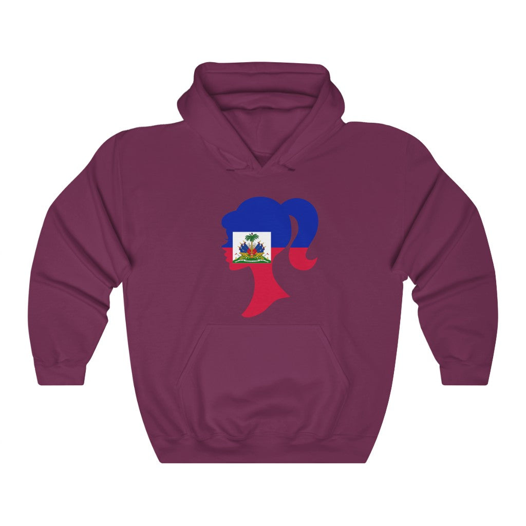 Haiti Girl Flag Hoodie Sweatshirt - Unisex