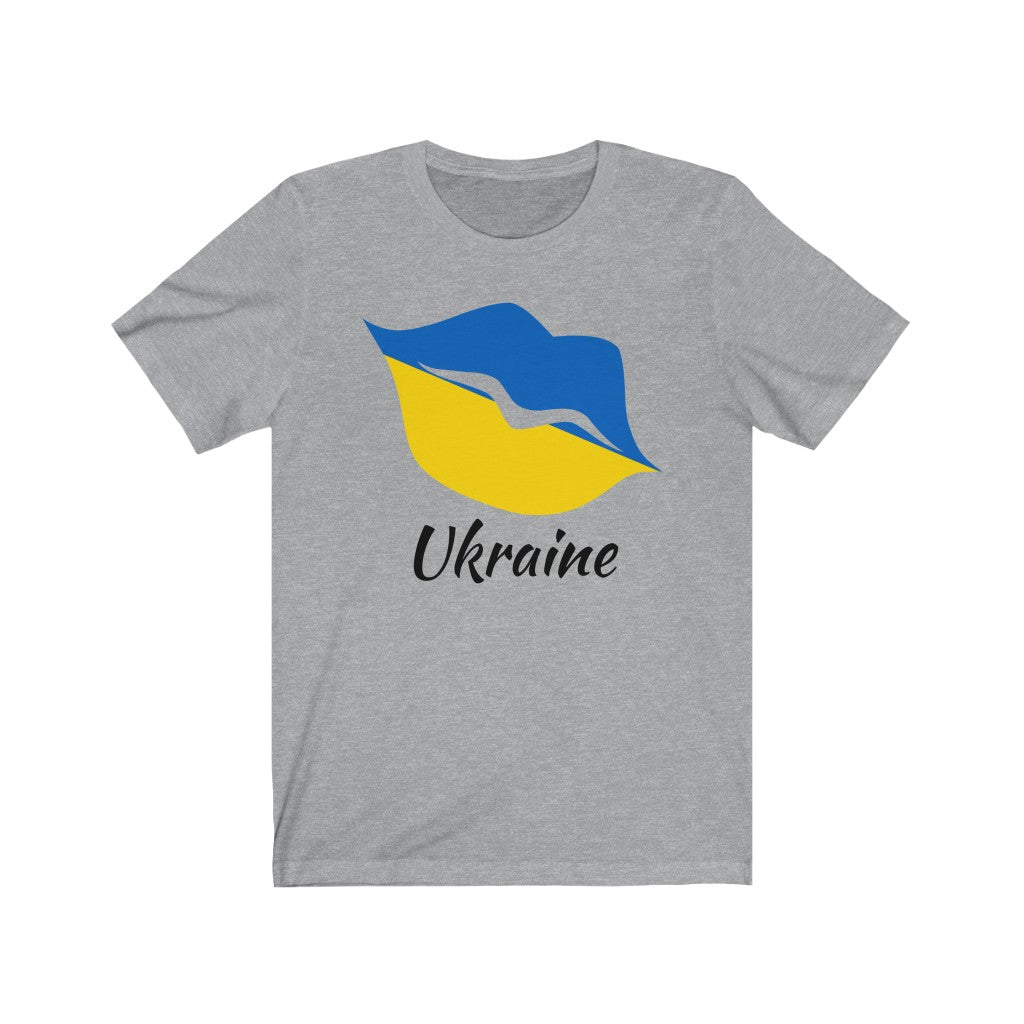 Ukraine Lips Flag Premium Tee 1 - Unisex