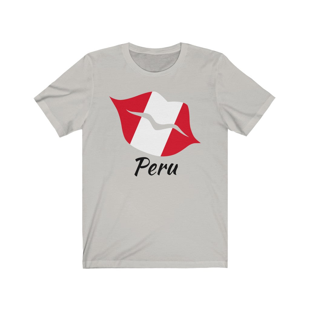 Peru Lips Flag Premium Tee 1 - Unisex