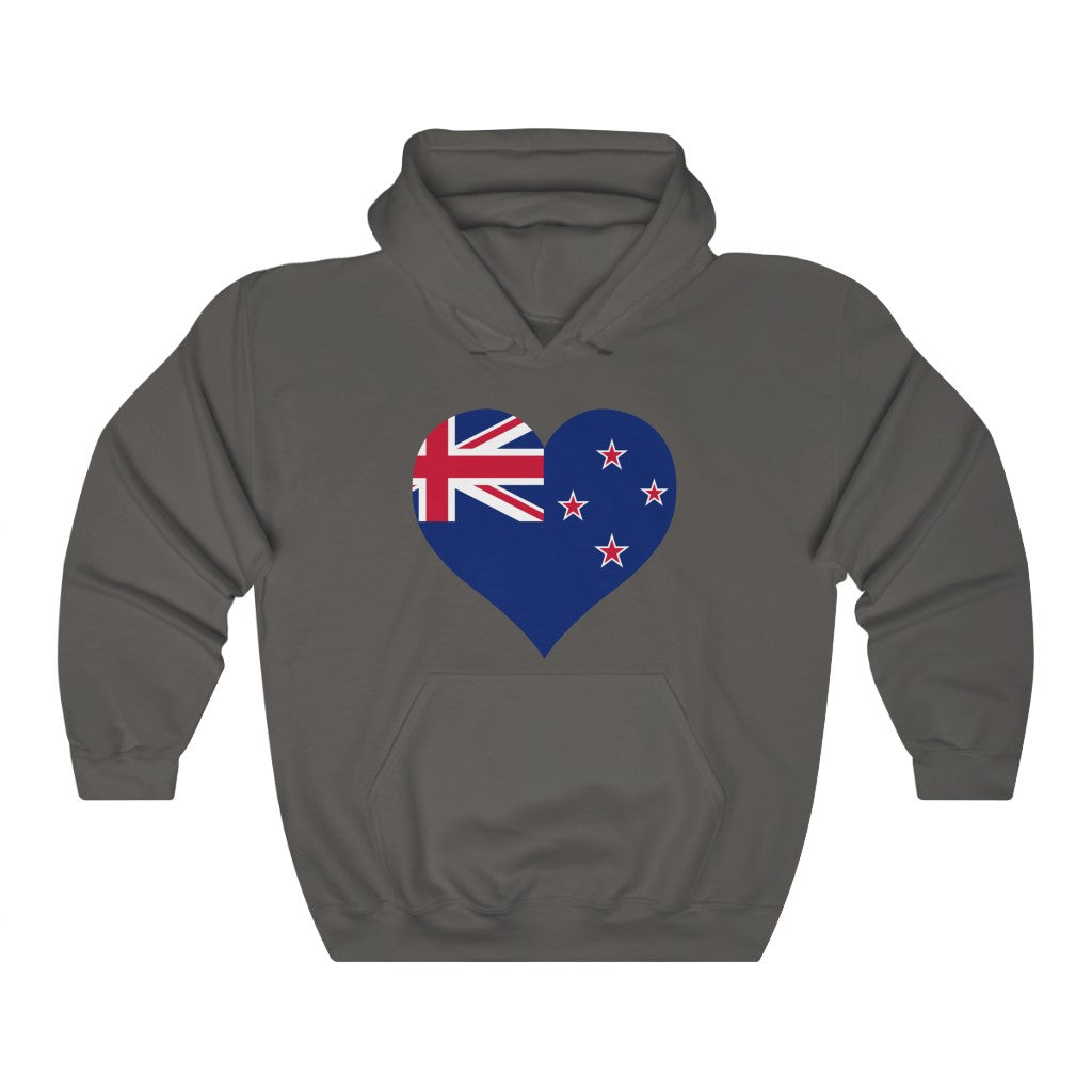New Zealand Heart Flag Hoodie Sweatshirt - Unisex
