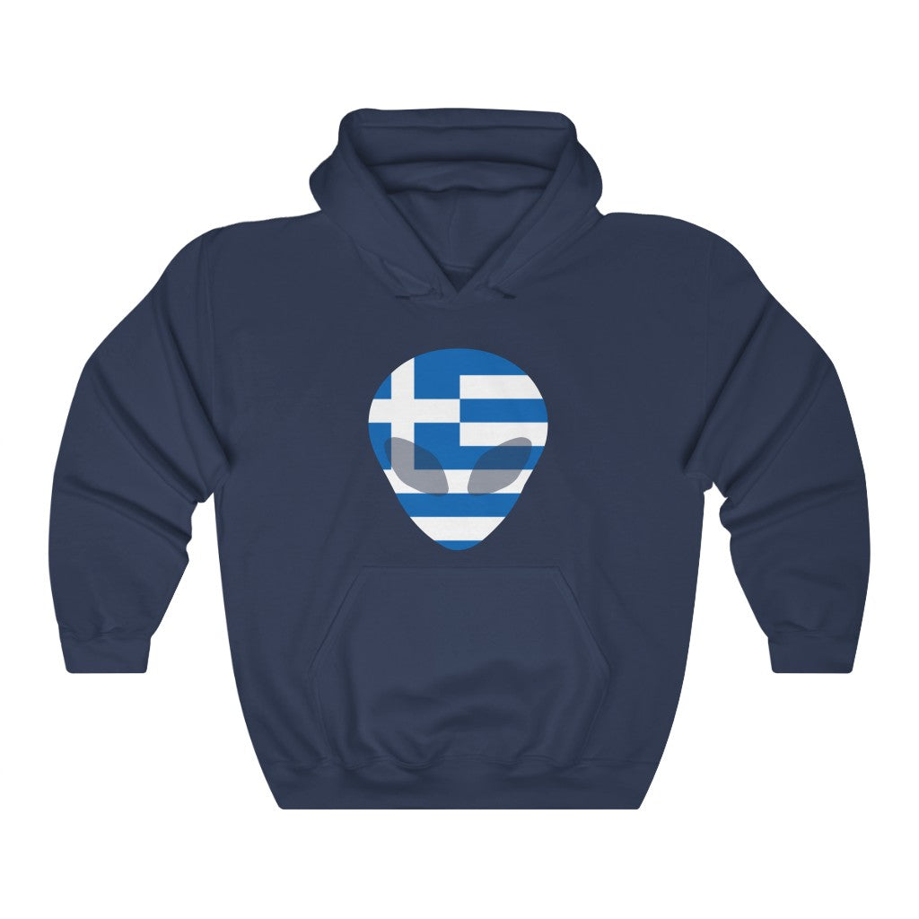 Greece Alien Flag Hoodie Sweatshirt - Unisex
