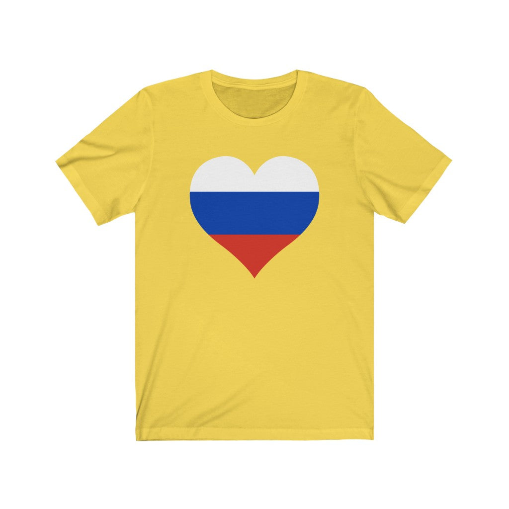 Russia Heart Flag Premium Tee - Unisex