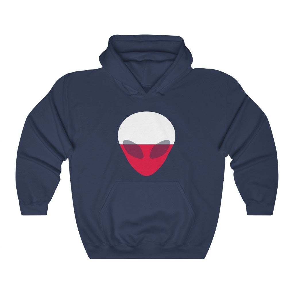 Poland Alien Flag Hoodie Sweatshirt - Unisex