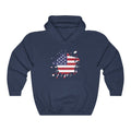 United States of America Splat Flag Hoodie Sweatshirt - Unisex