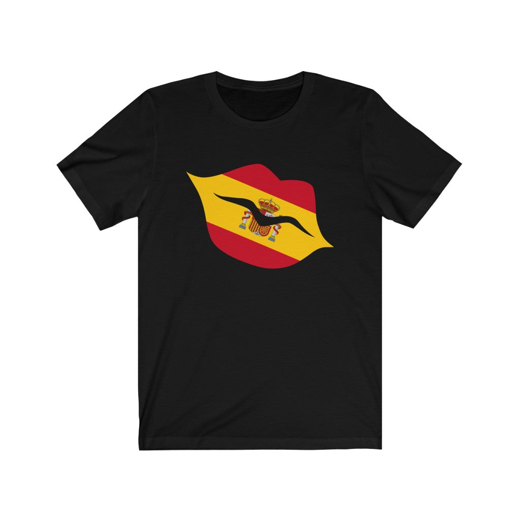 Spain Lips Flag Premium Tee - Unisex