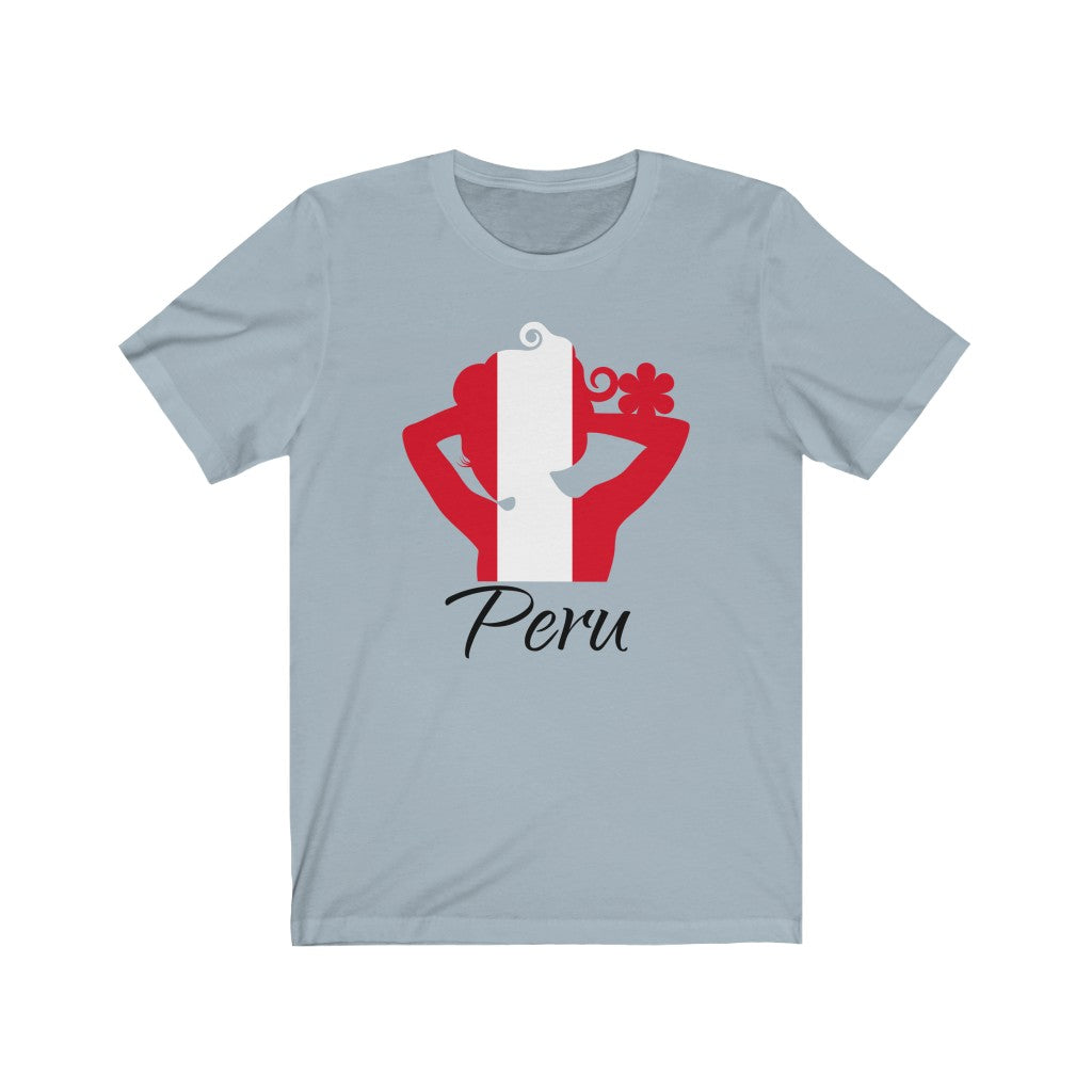 Peru Lady Flag Premium Tee 1 - Unisex