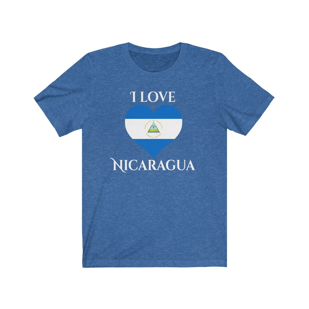 Nicaragua Heart Flag Premium Tee 2 - Unisex