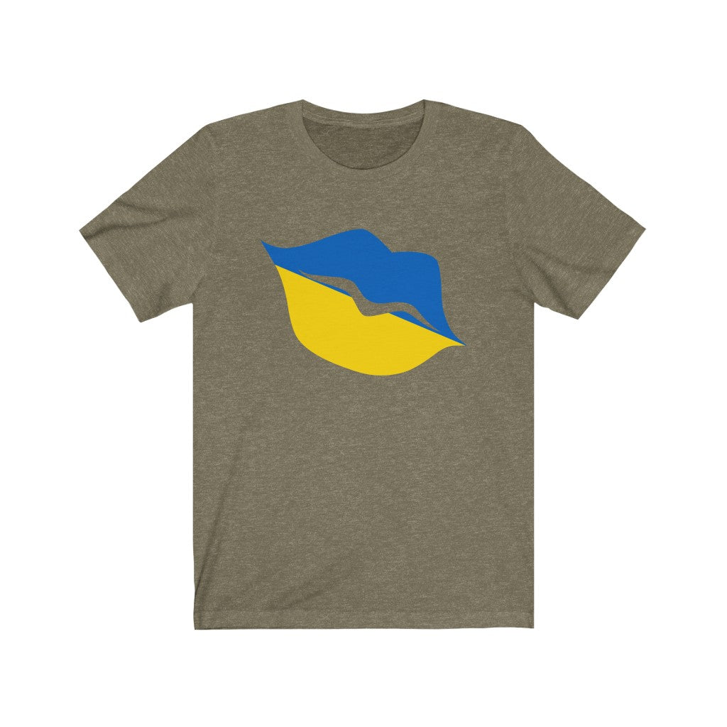 Ukraine Lips Flag Premium Tee - Unisex