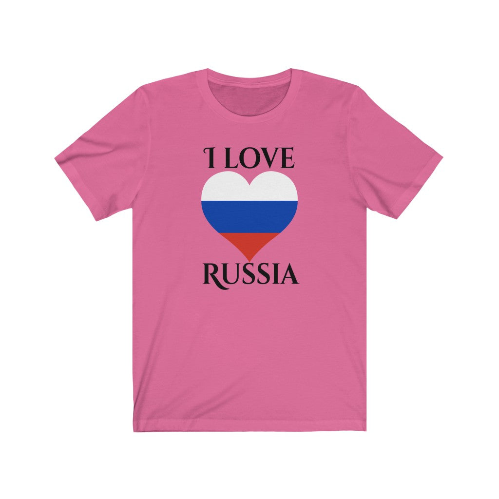 Russia Heart Flag Premium Tee 1 - Unisex