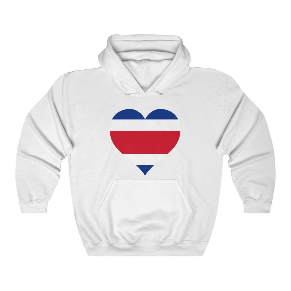 Costa Rica Heart Flag Hoodie Sweatshirt - Unisex