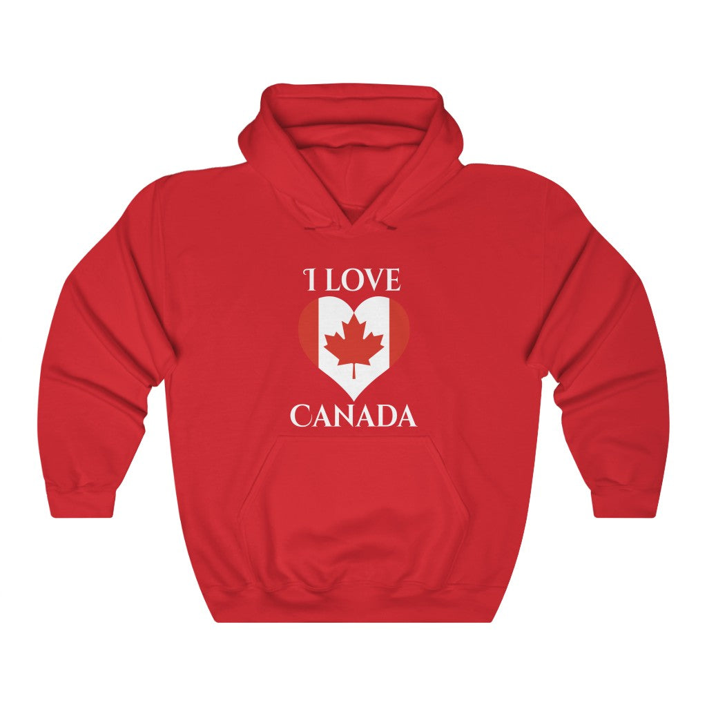 Canada Heart Flag Hoodie Sweatshirt 2 - Unisex
