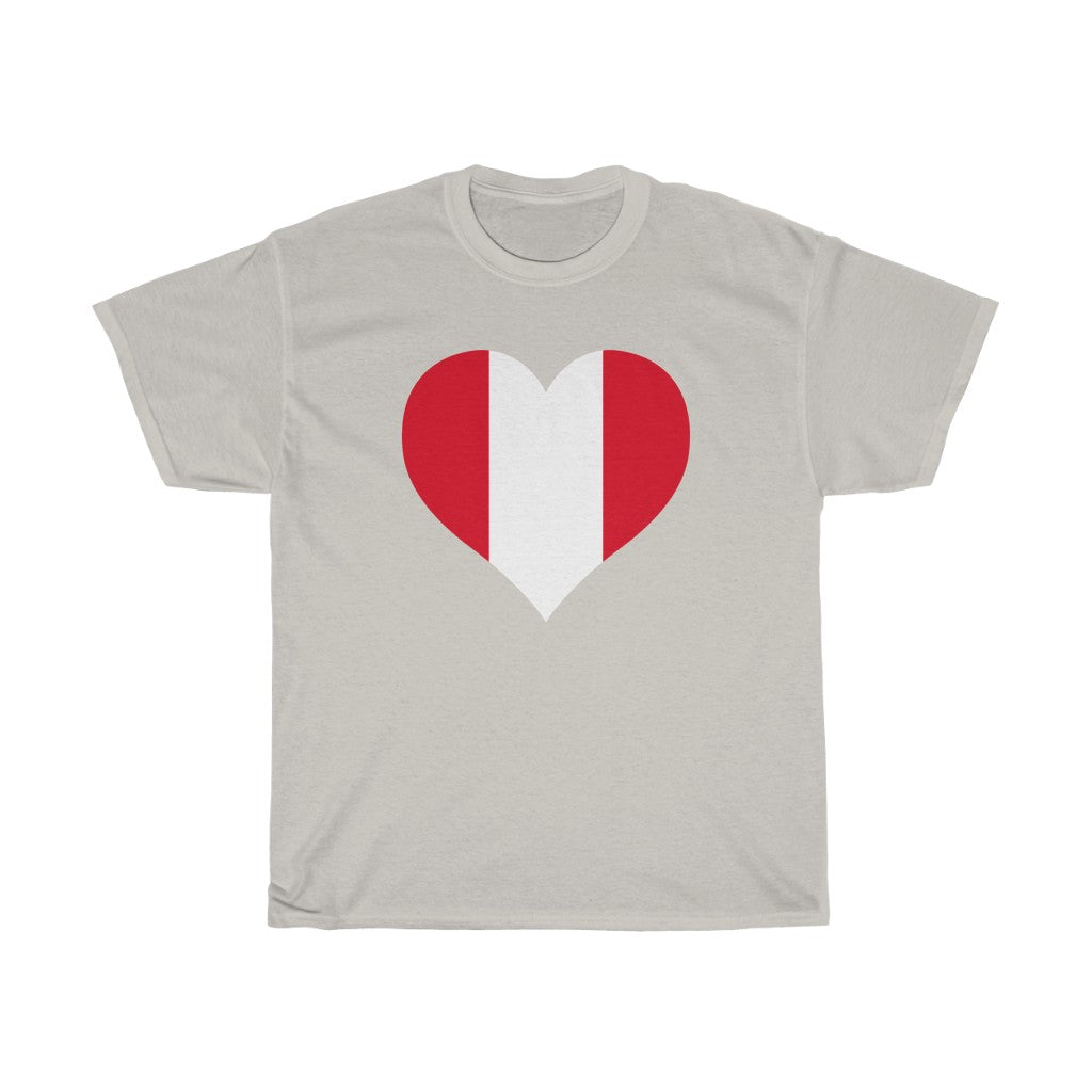 Peru Heart Flag Standard Tee - Unisex