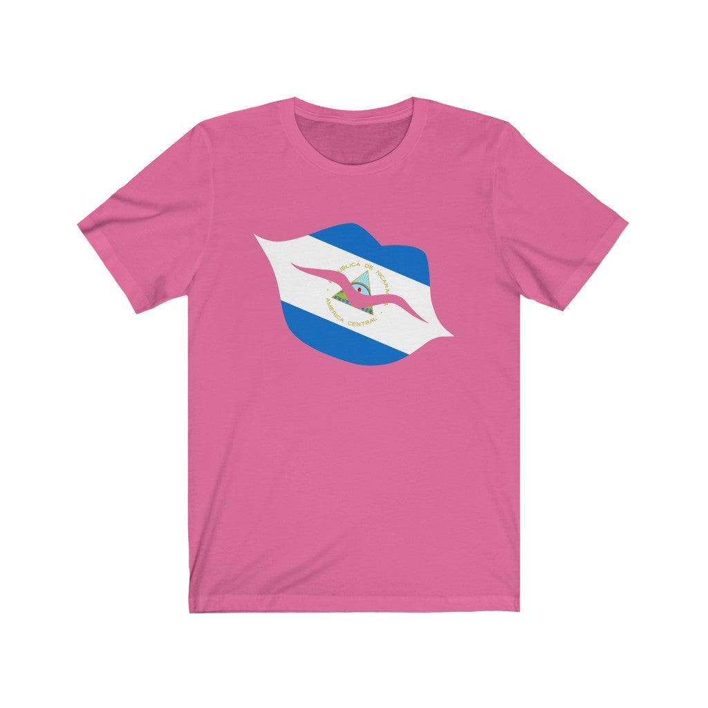 Nicaragua Lips Flag Premium Tee - Unisex