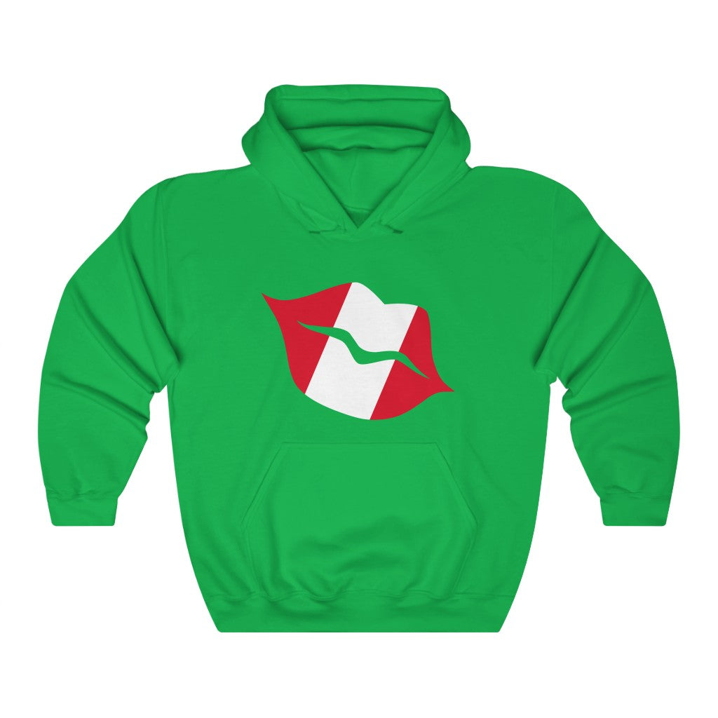Peru Lips Flag Hoodie Sweatshirt - Unisex
