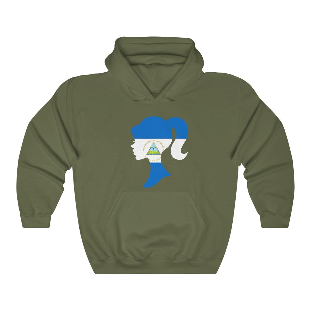 Nicaragua Girl Flag Hoodie Sweatshirt - Unisex