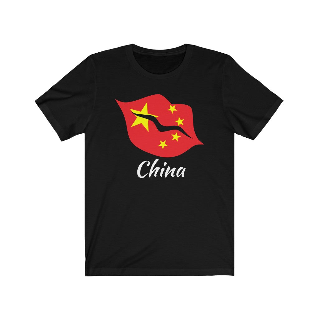 China Lips Flag Premium Tee 2 - Unisex